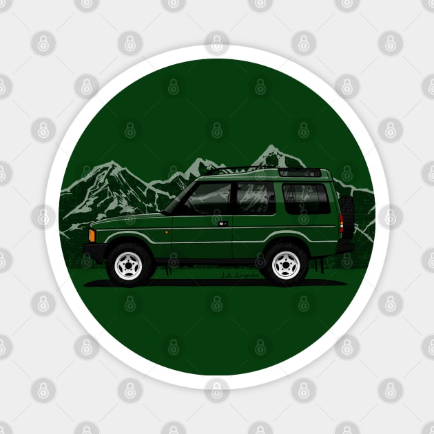 Drawing of the most offroader SUV ever! Magnet by jaagdesign